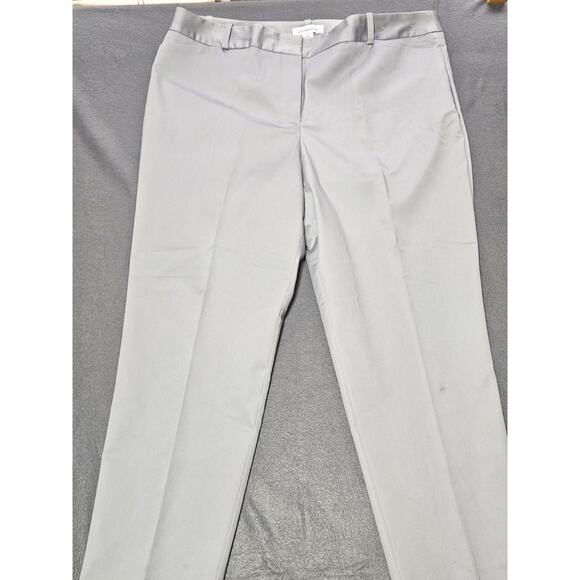 Liz Claiborne Pants - Liz Claiborne Pants Womens 16 Gray Ankle Length Slim Leg Mid Rise Dress Pants